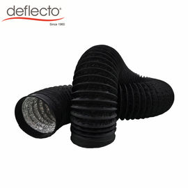 4 Inch x 8 Ft Flexible Aluminum Air Duct Hose Venting PVC Coated Black / Grey